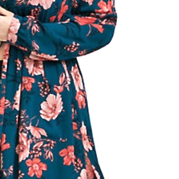 🌼TORRID Teal Floral Print Beautiful Kimono🌼 - Picture 8 of 16